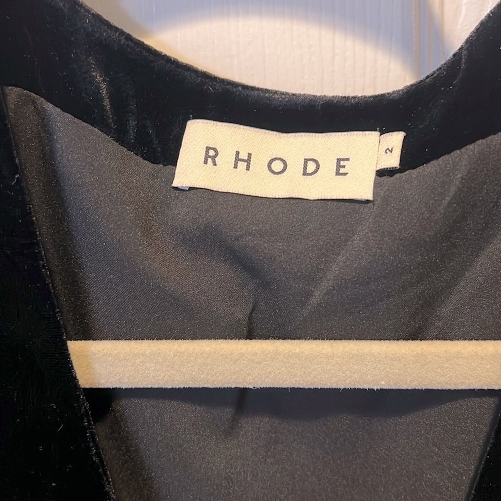 New - Rhode Velvet Peplum Top - Picture 3 of 8